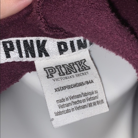 Maroon & White PINK victoria’s secret zip up - Picture 3 of 3